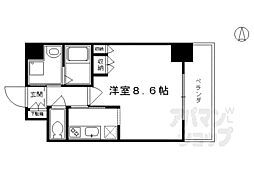 エスリード烏丸五条駅前 1Kの間取図画像