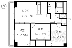 ル・フロール烏丸五条 201 ｜ 京都府京都市下京区不明門通五条上ル玉屋町（賃貸マンション3LDK・2階・63.37㎡） その2