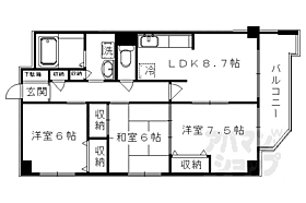 京都府京都市北区衣笠街道町（賃貸マンション3LDK・2階・65.42㎡） その2