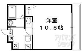 京都府京都市北区平野宮本町（賃貸マンション1K・2階・26.50㎡） その2