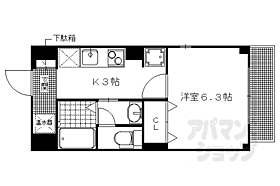 京都府京都市左京区下鴨芝本町（賃貸マンション1K・1階・26.25㎡） その2