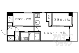 ＲＩＶＥＲ　ＭＯＡＴ　ＳＨＩＪＯ 305 ｜ 京都府京都市中京区油小路通四条上る藤本町（賃貸マンション2LDK・3階・52.93㎡） その2