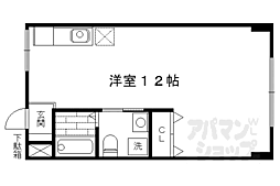 JR山陰本線 丹波口駅 徒歩8分の賃貸マンション 3階ワンルームの間取り
