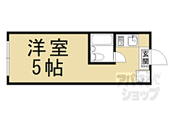 サンフェリシアン東福寺 3階ワンルームの間取り