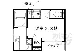 ＢａａｎＤｉｉ五條 1階1Kの間取り