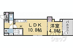 GRAMM丹波口 1LDKの間取図画像
