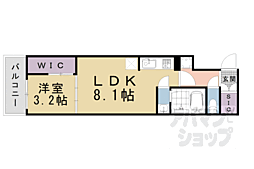 シエーナグランデ四条烏丸 1LDKの間取図画像