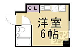 ＧＲＡＮＤ　ＬＡＴＴＩＣＥ　Ｓａｙａｍａｃｈｉ 5階ワンルームの間取り