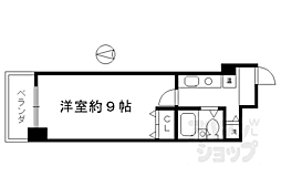 メロディーハイム松原 1Kの間取図画像