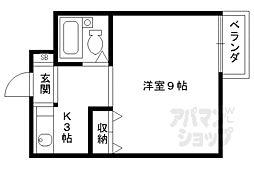 アネックス21 1Kの間取図画像