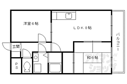 SAKIZOVilla烏丸四条 2LDKの間取図画像