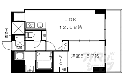 sawarabiparkhouse 1LDKの間取図画像