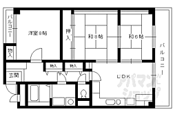 プラザ晴明館 3DKの間取図画像