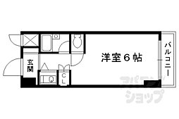 ノアーズアーク京都五条 1Kの間取図画像