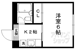 シェーンハイムA棟 1Kの間取図画像