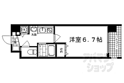 プレサンス京都四条烏丸クロス 1Kの間取図画像