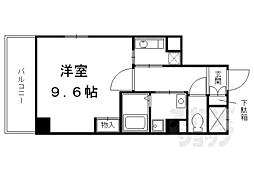 リバティー四条烏丸 ワンルームの間取図画像