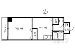 ファミールトヤマ 1DKの間取図画像