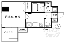 アスヴェル京都河原町二条 1Kの間取図画像