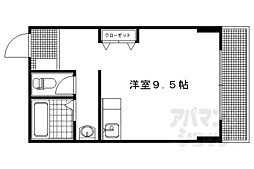 明治館岡崎 1Kの間取図画像