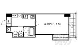 HF四条河原町レジデンス 1Kの間取図画像