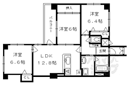 アパガーデンコート京都駅前 3LDKの間取図画像