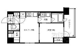 ルーシア烏丸御池 1DKの間取図画像
