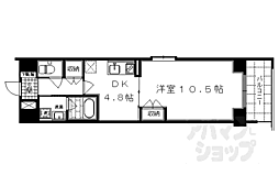 ベラジオ富小路 1DKの間取図画像
