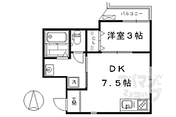 nico京都駅 1DKの間取図画像