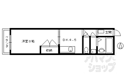 アビリティ高倉 1DKの間取図画像
