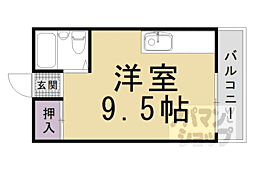 メゾンドリメール ワンルームの間取図画像