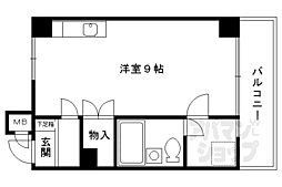 グラシィオ四条堀川 ワンルームの間取図画像