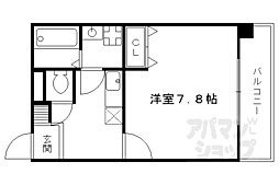 庵光洋 1Kの間取図画像