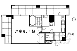 サンシティ烏丸高辻 1Kの間取図画像
