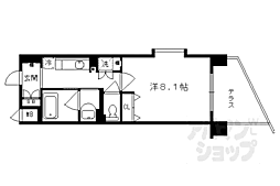 アスヴェル京都東山五条 1Kの間取図画像