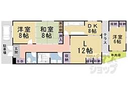 シュトラーセ鳥羽街道 3LDKの間取図画像