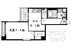 ベラジオ富小路 1DKの間取図画像