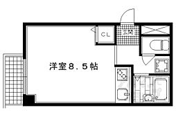 ロイヤルシップ ワンルームの間取図画像