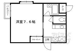エクシード五条 1Kの間取図画像