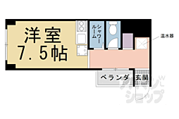 サイト烏丸三条町 1Kの間取図画像