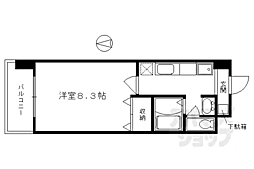 ハウスセゾン四条通 1Kの間取図画像