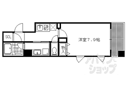 レジディア洛北 1Kの間取図画像