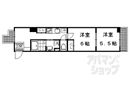 第二下堤谷口マンション 2Kの間取図画像