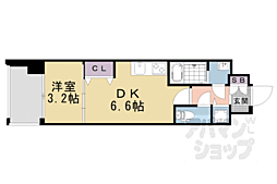 ザガーネットミレニアム京都九条烏丸 1DKの間取図画像