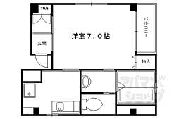 アクシス8 1Kの間取図画像