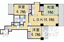 デ・リード烏丸東 3LDKの間取図画像