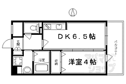 ベルエトフY2 1DKの間取図画像