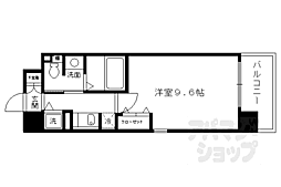 リーガル京都四条河原町通り 1Kの間取図画像