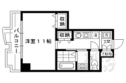 河原町ビル 1Kの間取図画像