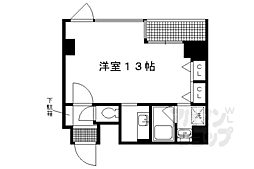 ラフィーネ御池 1Kの間取図画像